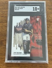 2002 Topps Pristine #152 Joe Mauer/1999 Rookie SGC 10