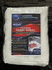 Cotton Terry Towels 14 in. x 17 in. 48 Pack