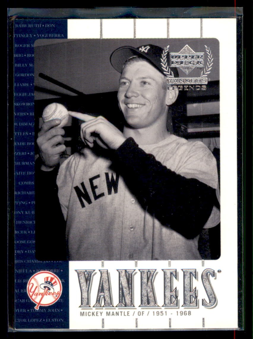 2000 UD YANKEES LEGENDS メモラビリア3枚組 2000 Upper Deck Yankees Legends Mickey Mantle #2 New York Yankees