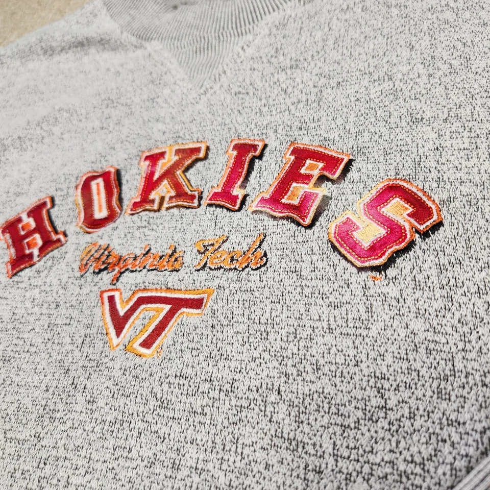 Vintage Virginia Tech Hokies Sweatshirt Adult Medium 90s Crewneck French Terry  - Image 3 of 4
