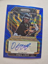 2022 Panini Prizm Rookie Autographs Blue GOLD WAVE Oneil O'NEIL Cruz RC Auto /50