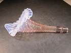 Fenton Pink Opalescent Glass Hobnail Pattern Epergne Horn Lily 8.5" Long
