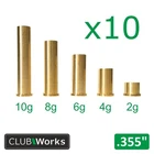 Brass shaft tip weight swingweights  .355" for steel shafts - Pack of 10 weights