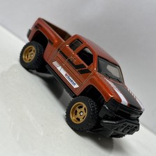 Hot Wheels CUSTOM W/REAL RIDERS Orange Chevy Silverado