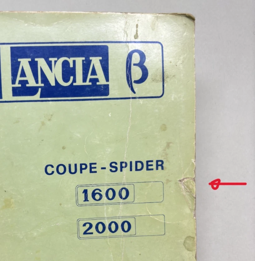 LANCIA BETA COUPE SPIDER 1600 2000 LIBRETTO USO MANUTENZIONE LINGUA INGLESE 1976 - Immagine 4 di 4