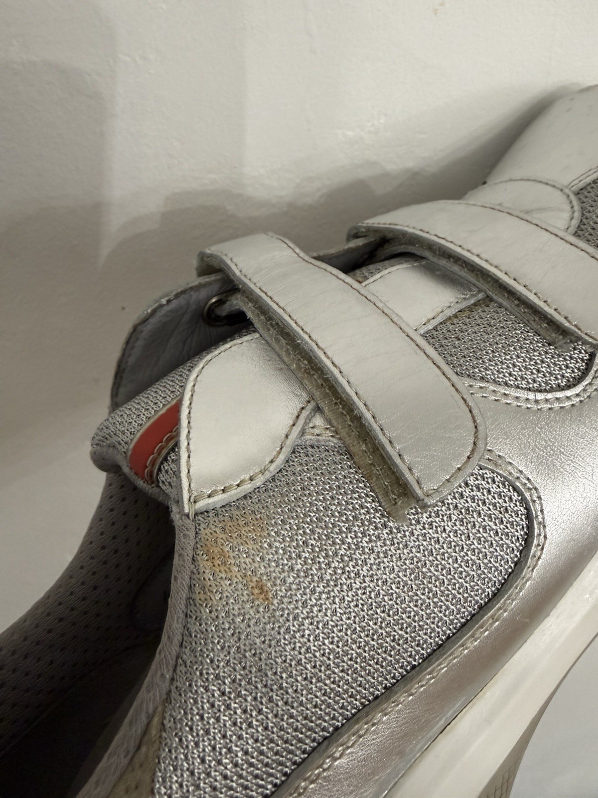 PRADA America's Cup Bike 1 Silver Hook & Loop Men's Athletic Sneakers thumbnail 5