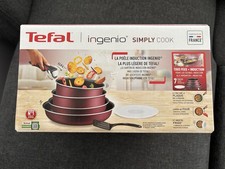 Tefal Ingenio Simply Cook set 7 pièces induction gaz bordeaux titane L9739302