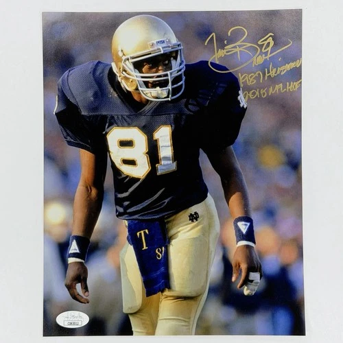 Tim Brown Notre Dame 1987 Heisman HOF Signed Autographed 8x10 Photo JSA COA