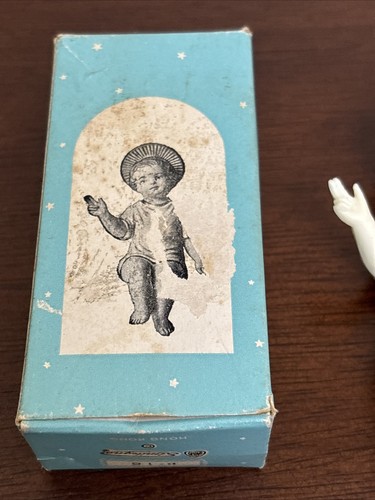 Vintage Nativity baby Jesus plastic 2" Hong Kong 1962 Replacement Original Box - Picture 3 of 7