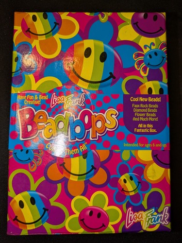 Vintage Lisa Frank Beadbops Bead Jewelry Kit Smiley Faces 90s