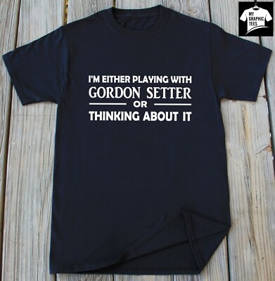 Gordon Setter T-Shirt Dog Breed Animal Pet Dogs Funny Dog Owner Person Gift Tee