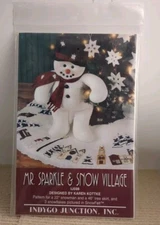 NEW 1999 Indygo Junction Sewing Pattern IJ598 Mr Sparkle & Snow Village 22" 