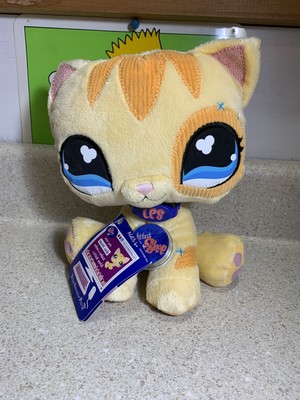RARE Littlest Pet Shop VIP Orange Kitty Plush 9'' Toys R Us Cat w/ TAGS + CODE