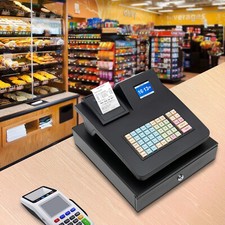 Electronic Cash Register 48 Keys Cash Management System w/ Thermal Printer USA