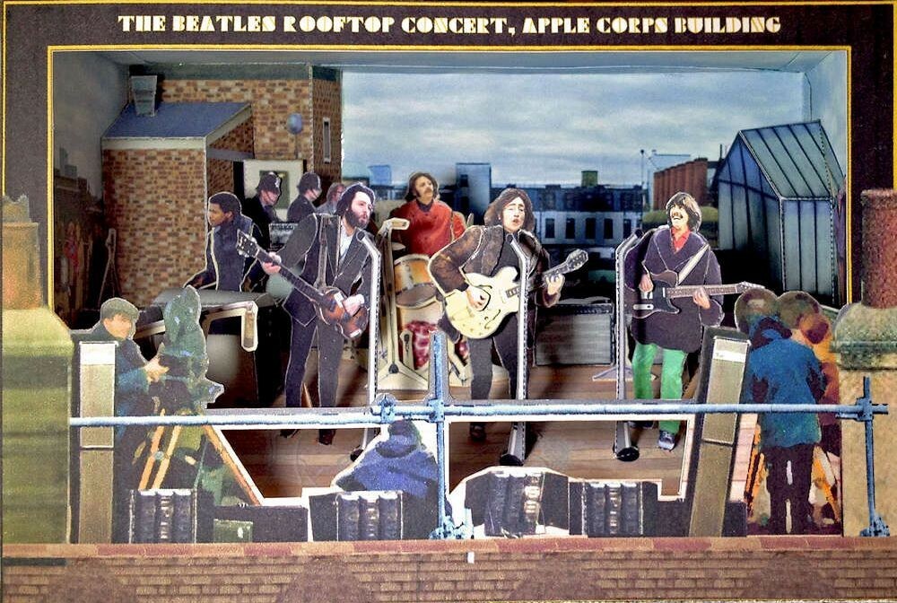 Beatles LEGENDARY ROOFTOP CONCERT 3D Art Paper Diorama