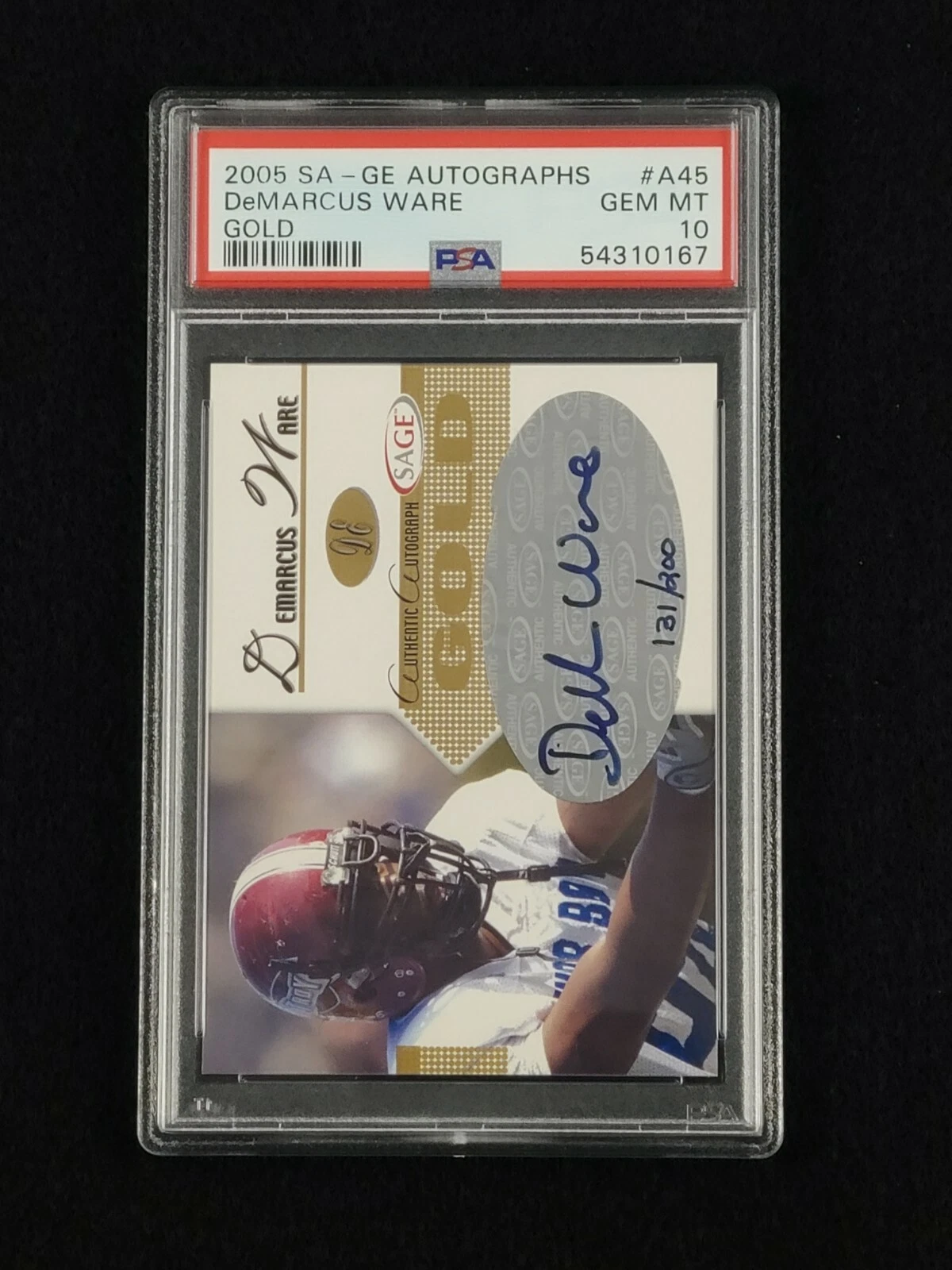 DeMarcus Ware SA-GE Autographs #A45 Gold