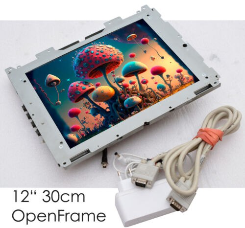 MAŁY 30cm 12" TFT WYŚWIETLACZ OPENFRAME WYŚWIETLACZ PREH 12 V MAX. 800x600 M10 - Zdjęcie 1 z 1