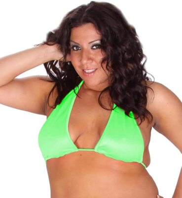 NEW Plus Size Tall Triangle Halter Solid Bikini Bathing Suit Swimwear Top  3X NWT | eBay
