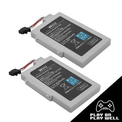 2x 3.7V 3600mAh  ARR-002 Rechargeable Batteries for Nintendo Wii U Gamepad