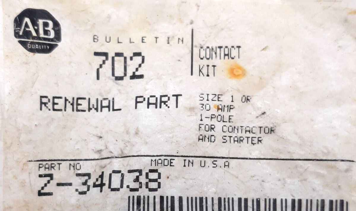 Allen-Bradley Z-34038 Contact Kit | eBay