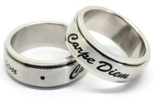 New Spinner Ring CARPE DIEM Seize the Day Inspirational Gift Size 7