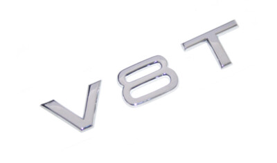 Schriftzug V8T Original Audi Tuning Emblem Kotflügel Typzeichen Chrom OEM