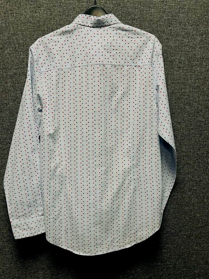 Merc Manga Larga Azul con Lunares Camisa Mediano TD022 Envío 02 - Imagen 3 de 3