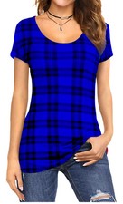 LADIES CAP SHORT SLEEVE ROUND SCOOP NECK PLAIN T-SHIRT FITTED TEE TOP UK