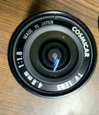 Cosmicar CCTV Camera Lens 4.8mm 1:1.8 C418AX Made in Japan