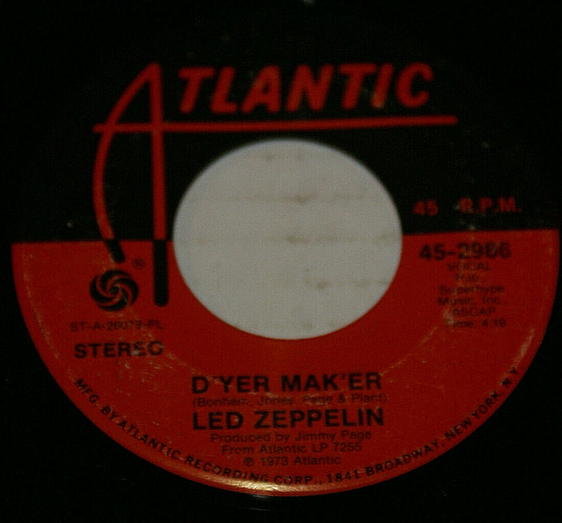 Led Zeppelin D'yer Maker / The Crunge 1973 USA 7