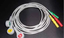 5pcs Din ECG Cable  3 leads Snap  IEC Leadwire Compatible