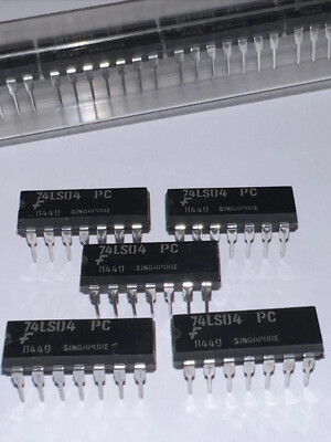 74LS04  PC IC CHIPS 14 PIN NEW QUANTITY OF 5 BY FAIRCHILD.