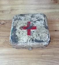 Original military first aid kit from Soviet equipment of the Russian army.