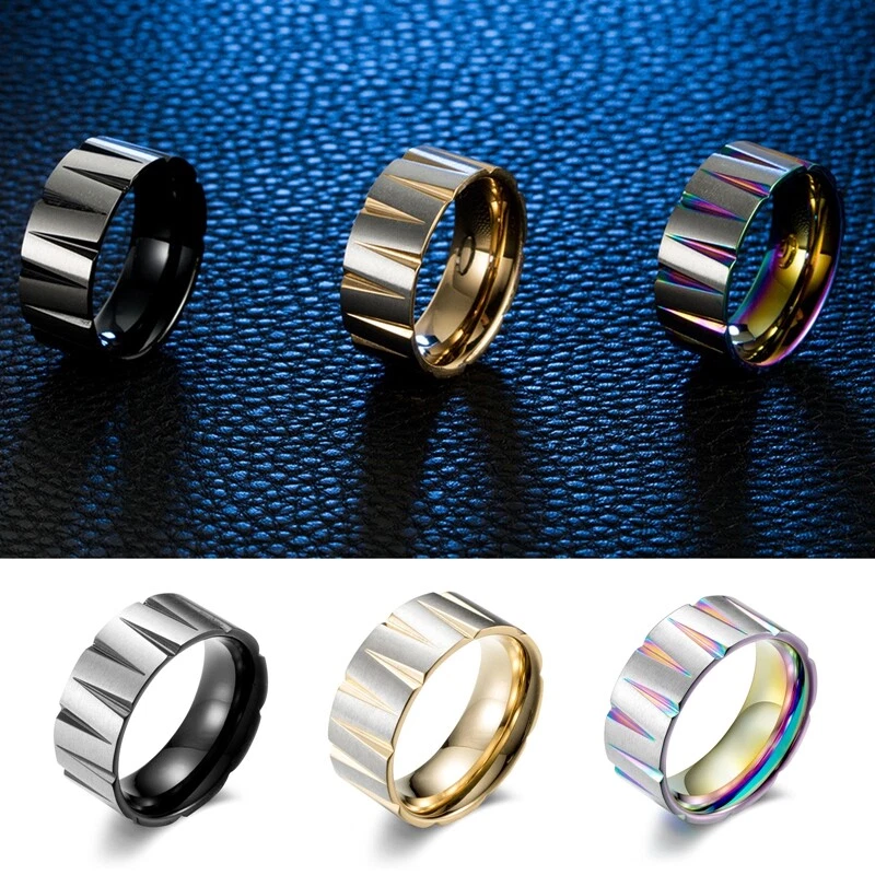 New Metal Jewelry Geometric Colorful Gold Black Brushed Titanium