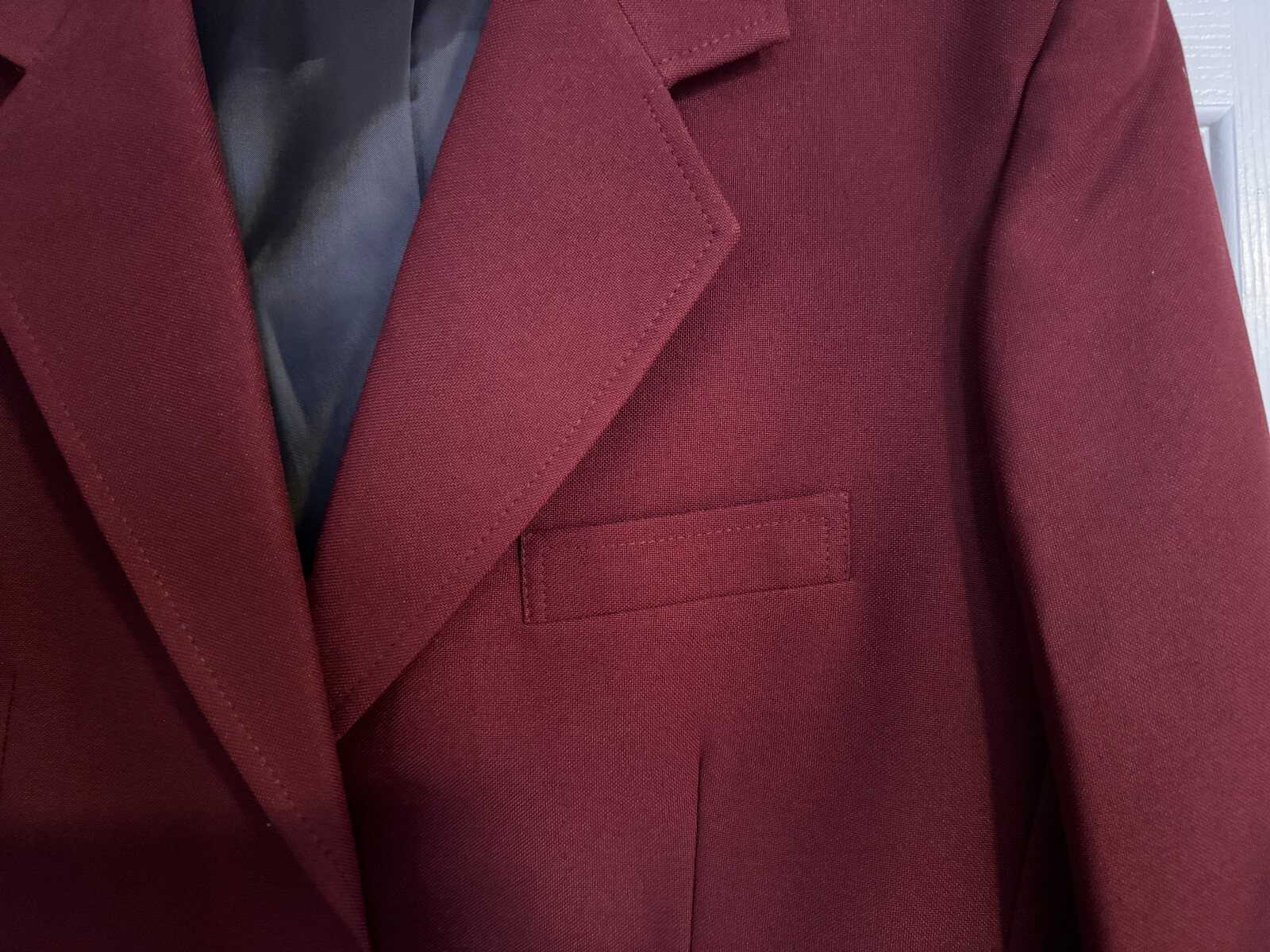 EDWARDS WOMENS BURGUNDY ESSENTIAL POLYESTER BLAZER SIZE 8P NEW eBay