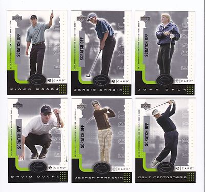 2001 Upper Deck E-Card Complete 6 card set UNSCRATCHED--TIGER, Garcia, Daly,