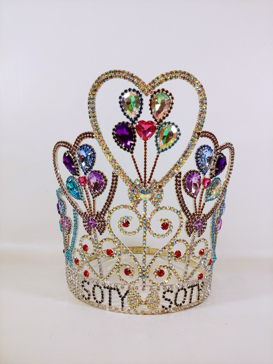 SOTY Rhinestone Crystal Tiara Crown Beauty Pageant Fashion Show