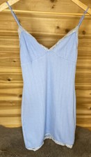 Urban Outfitter Dress Women Lace Baby Blue Slip On Knit Fitted Mini Dress-Size S