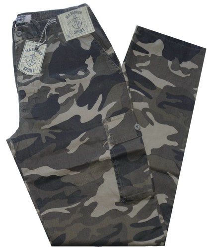 Pantalone uomo taglia M L XL XXL XXXL tasconi mimetico verde SEA BARRIER  isimo | eBay