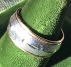 Vintage WS SW JD Schlang Stamp 10k Gold Filled & Sterling Ring Size 8