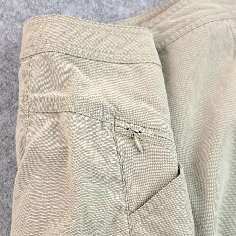 Pantalones Cortos REI Mujer Talla 16 Marrón Carga 8" Algodón Nylon Senderismo Aire Libre Lona Foto 3 de 4