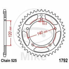 CORONA Z48 525 D.INT. 120 727.16.46 TRIUMPH 865 Scrambler 2006-2015