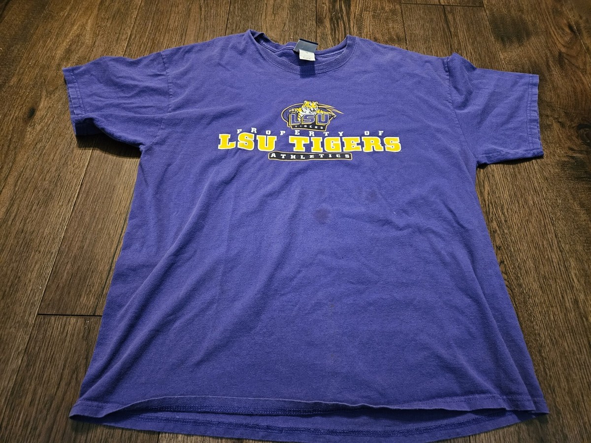 TSI Sportswear Property of LSU Tigers short sleeve shirt Purple XL