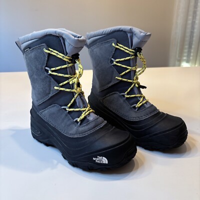 The North Face Alpenglow V Waterproof Gray Black Winter Snow 
