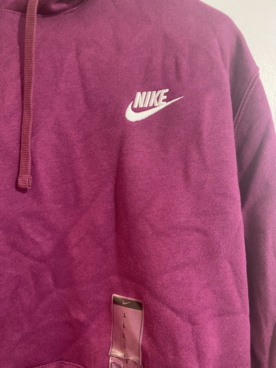 Nike Sportswear Club Fleece Pullover Hoodie Sangria BV2654-610 Large New |  eBay