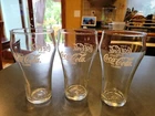 3 Enjoy Coca-Cola Coke Classic Bell Shaped Vintage Soda Fountain Clear Glass 6"
