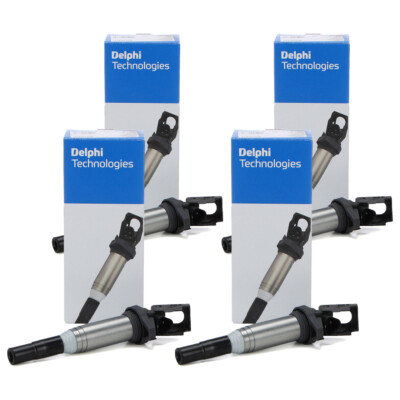 4x DELPHI GN10476-12B1 Zündspule für BMW 1er E81-88 3er E90-93 E60 E61 N43 N46