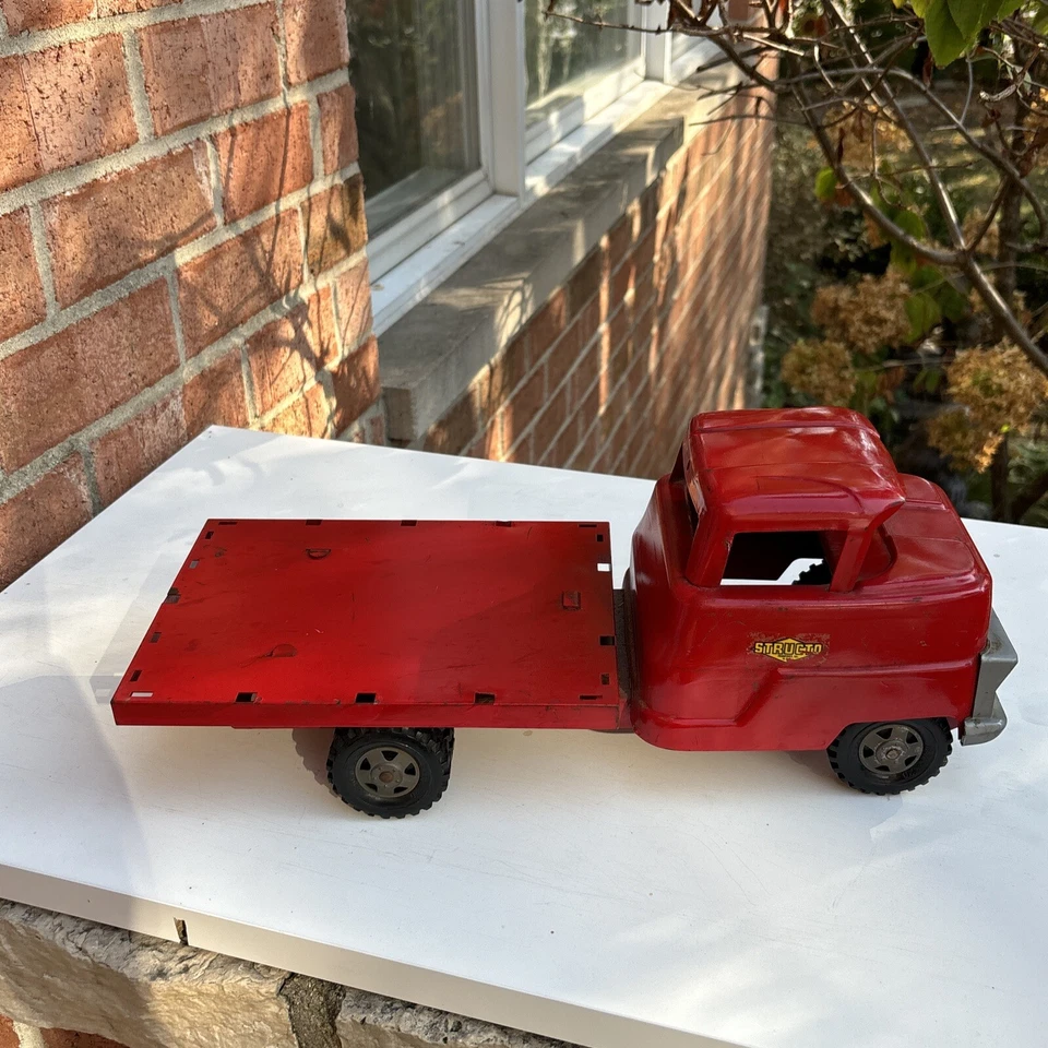 VINTAGE 1950/60'S PRESSED STEEL STRUCTO LIVESTOCK STAKE Ford TRUCK Freeport IL - Image 4 of 4