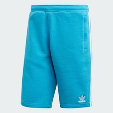 Adidas Originals 3 Stripes French Terry Shorts Shock Cyan Men's Large XL 2XL