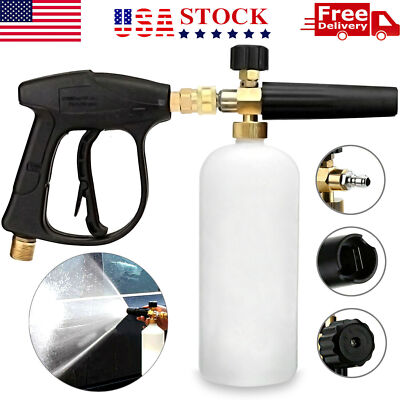 #ad #ad 1 4quot; Snow Foam Washer Gun Car Wash Soap Lance Cannon Spray Pressure Jet Bottle $26.99